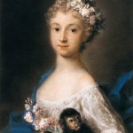 Rosalba Carriera-Giovane ragazza con scimmia