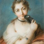 Rosalba Carriera-Ritratto femminile con maschera