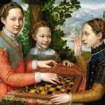 sofonisba anguissola-lucia, minerva e europa anguissola giocano a scacchi