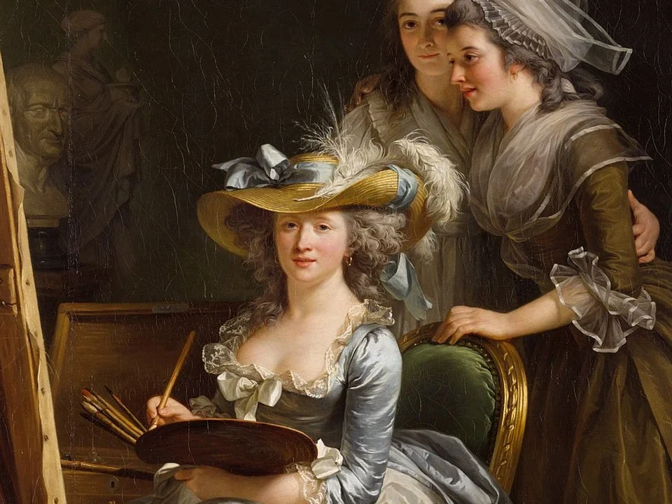 Autoritratto di Adélaïde Labille-Guiard mentre dipinge, affiancata dalle sue allieve Marie-Gabrielle Capet e Carreaux de Rosemond