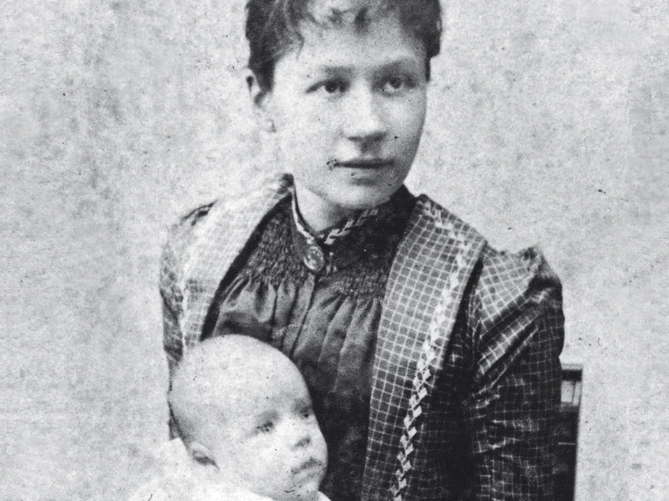 Johanna Bonger con il figlio Vincent Willem Van Gogh in braccio